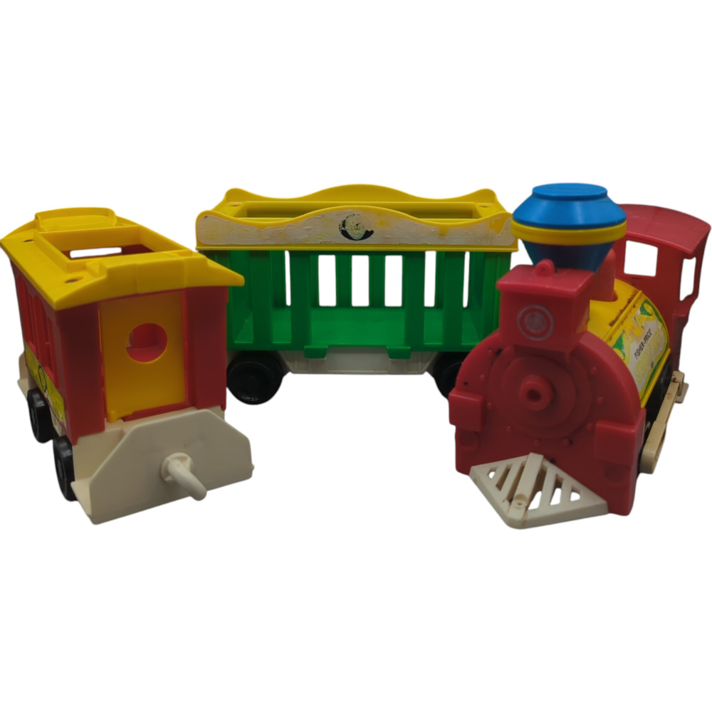 Vintage Fisher Price‎ 1971 Circus Train 991 Little People 3 Pieces